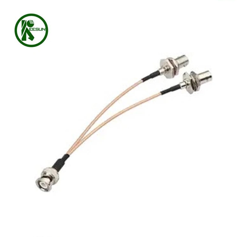 F-Type Splitter Cable F Maschio a F Dual Femmina Coassiale Splitter Pigtai V-Type TV Splitter Cable Satellite 50ohm 15cm (6 pollici)