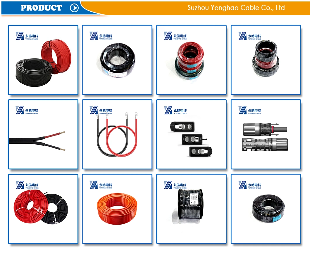 Insulation PV Solar Cable 1000V 1500V 4mm2 6mm 10mm Power PVC Sheath DC PV Cable Solar Cable